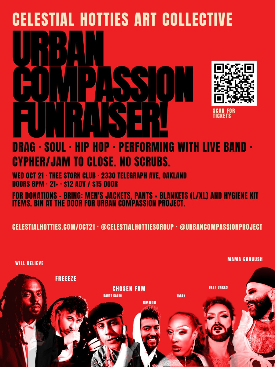 Urban Compassion Funraiser: Celestial Hotties, een live bandrevue